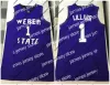 Nuevo Weber State Wildcats College Damian Lillard # 1 Jersey de baloncesto para hombre Ed personalizado Cualquier número Nombre Jerseys