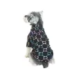 5L2R Roupas para cães de marca moderna Roupas para cães de estimação Outono e inverno Camisa colorida com estampagem quente Fadou Schnauzer Teddy Camiseta pequena de tamanho médio casual