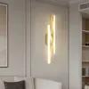 Wall Lamp 2023 Designer Nordic Modern All Copper LED Background Light Bedroom Living Room Restaurant Staircase Bar Interior De