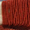 5strands genuine rare Red Coral Smooth Round Beads Natural Stone Gemstone 3-4mm 16inch208o