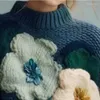 Puntos para mujer 4xlcandy vintage suéteres de punto mujeres top otoño y witnter elegante avanzado suelto 2023 3d flor jersey ropa