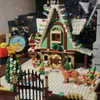 Julleksakstillbehör i lager 10275 Creative Expert Winter Village Club House Sleigh Tree Building Blocks Bricks Toy Kid Christmas Gift 231129