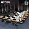 Świąteczne materiały zabawek film Kreator Chess Magic Final Challenge Interactive Game Building Builds MOC 76392 Rola Knight Zagraj w cegły