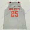 2020 NOWOŚĆ NCAA OHIO State Buckeyes Jerseys 25 Kyle Young College Basketball koszulka Red Grey Size Młodzieżowe haft dla dorosłych