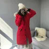 Vazu Piumino da Donna Parka Piumino d'Oca Stile Canadese da Donna Cappotto Coreano Parker Medio Lungo Ispessito Caldo Impermeabile e Sottile