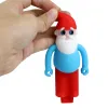 Jul Santa Claus Spoon Pipes Glass Oil Burner Pipe Reting Hookah Tobacco Colored Mini Small Handpipes Straight Tube Silicone LL