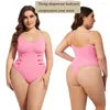 Women's Shapers Women Thong Shapewear Bodysuit V Neck Body Shaper Belly Control Plus Size Seamless