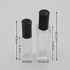 10 ml 20 ml klart bärbar glas parfymsprayflaskor Tomma kosmetiska behållare med atomizer guld silver cap spray flaskor bj