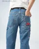 Men's Pants JNCO mens jeans Y2K Vintage baggy jeans Harajuku American Embroidery Graphic streetwear Men Women Hip Hop Casual wide leg jeans Q231201