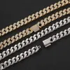 Chains Cuban Link Chain For Men Women Iced Out Silver Gold Miami Necklace Bling Zircon Hip Hop Jewelry With Gift Box