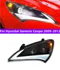 مصابيح السيارة لـ Hyundai Genesis Coupe 2009-2012 LED LED ترقية DRL Dynamic Signal Lamp Light Assembly Assection