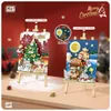 Christmas Toy Supplies LOZ Christmas Gift Box Navida Mini Blocks Year Assembled Building Block Toy Christmas Puzzle Assembly Model Decoration 1937 231129