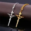 Ожерелья с подвеской Collare INRI, кулон с крестом, мужские ювелирные изделия, золото, серебро, черный цвет, религиозное христианское ожерелье с распятием, женское P579235H