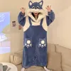 Kawaii Femmes Pyjamas Combinaisons Hiver Épais Vêtements De Nuit Chaud Animal À Capuche Pyjamas Unisexe Cosplay Onesie Doux Vêtements De Nuit 231130