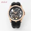 Montre de luxe herenhorloges 42 mm Tourbillon mechanisch uurwerk DLC gecoate titaniumlegering designer horloges luxe horloge Horloges
