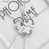 Pendant Necklaces Best Friend Necklace 2-Piece Pendant Necklace Good Friend Forever Necklace Choker Friendship BFF Men And Women Jewelry GiftL231215