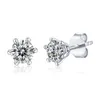 14K White Gold 925 Sterling Silver D Color 0.5 1 CT VVS Mens Diamond Stud Moissanite Earrings For Women