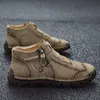 Ubierz buty w mężem oryginalny skórzany luksusowy poślizg na ręcznie robionych butach kostki Wygodne zimowe moda Moccasin Mężczyźni Casual 231130