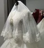 زفاف فاخر 2 طبقات الزفاف حجاب الزفاف مع التول مع التكرار الزفاف ساطعات زفاف