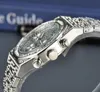 Populaire automatische quartz uurwerk grote designer horloges 42 mm roestvrijstalen band diamanten ring lopende seconden mannen zakelijk horloge geschenken casual armband