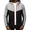 Men's Jackets Winter Warm Hooded Puffer Bubble Down Jacket Quilted Padded Coat For Outdoor Activities Zip Up Closure Black