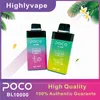 Einweg-Vapes POCO BL10000 Puff Puffs Einweg-Vape-Geschmack Blaubeere wiederaufladbar E-Zigarrillo Vape 15 ml Saft Pocovape Puffs 10k Vaper