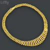 Wedding Jewelry Sets Liffly Dubai Gold for Women Indian Jewellery African Bridal Gift Necklace Bracelet Earrings 231130