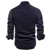 Männer Casual Hemden Herbst Winter Baumwolle Hemd Langarm Top Eleganter Mann 2023 Basic Slim Cord Business Für Männer Kleidung Herbst