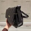 Trend Flap Kobiety duża pojemność torba krzyżowa Matelasse Łańcuch skórzany uchwyt na kartę Luksusowe torebkę Złotą Torbę Projektantkę Fanny Pack Portable Stufme 25x20 cm