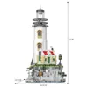 ألعاب عيد الميلاد لوازم 1092pcs المنارة الكهربائية لبنات البناء في Fisherman's Hut Flowing Lighthouse Assembly Bricks Ofktop Homents Christmas Higds 231129