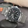 OMG Hot Sell Sell Stainless Steel Wrist Watches Men Mens Watches Função Completa Todo