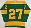 Hommes des années 1970 CALIFORNIA GOLDEN SEALS 27 GILLES MELOCHE 7 REGGIE LEACH maillot vintage cousu blanc bleu vert jaune taille alternative S-4XL