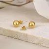 Brincos de garanhão 1 par de poste de orelha de aço inoxidável para mulheres homens jóias ouro prata cor bola 2-8mm diâmetro acessórios de moda