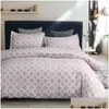 Ensembles de literie trois pièces de style moderne Twin FL King Queen Size Géométrique Résumé Quilt Er Taie d'oreiller Couettes Fournitures à Dro Dhwna