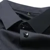 Chemises décontractées pour hommes Business Automne Chemise à manches longues 2023 Haut de gamme Non-repassage Respirant Style coréen Mince