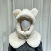 Berretti Orso Orecchio Cappello Per Donna Inverno Caldo Mantello InsStyle Causale Copricapo Scialle Poshooting Puntelli Cofano Goccia