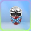 Classic Biker American Flag Infidel Skull Ring Stainless Steel Jewelry Vintage For Men Gift SWR06589916688