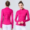 LU-028 Yogajack Dames Define Workout Sportjas Fitness Sport Sneldrogend Sportkleding Top Effen Sweatshirt met rits Sportkleding Heet verkoop