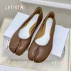 Luxury Designer Dress shoes Women's tabis Ballet sheepskin loafers women Fashion Leather Flat Casual Shoes Luxurybrand Office Outdoor Loafers 35-40