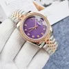 Relojes de pulsera Reloj de lujo para hombre de 36 mm con diamantes mecánicos automáticos y esfera de oro rosa de acero inoxidable 904L de alta calidad