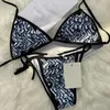 2023Sexy Bikini Set For Women Bandage Swimsuit Twopieces Crop Top Swimwear Thong Bathing Suit High midjan