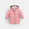 Manteau en duvet 210Y enfants vers le bas longs vêtements d'extérieur hiver vêtements rembourrés de coton adolescents garçons filles épaissir chaud Parka manteaux grands enfants vestes à capuche 231201