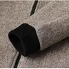 Herrjackor Autumn Winter Wool Male Luxury Stand Collar HerringBone Casual Coats Fashion Slim Fit Thicken Man