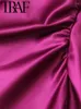 Robes décontractées Femme Mode Soie Texture Lingerie Style Robe Slim Dos Nu Sans Manches Robes Mujer 2023