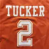 2021 Nuovo NCAA College Texas Longhorns Jersey 2 Tucker Giallo Taglia S-3XL Ricamo Tutti Ed Uomini Gioventù