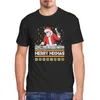 Heren T-shirts DJ Kerstman Merry Mixmas Kerstmis Katoen Vintage overhemd Grappige grafische oversized streetwear