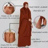 Etnische kleding tweedelige Jilbab-gebedsset Abaya voor vrouwen Batwing Hijab-jurk Moslim Kimono Kaftan-gewaad Lange Khimar Islam-doek Jilbab Ramadan 231201