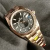 Mens Watch Designer Relógios de Alta Qualidade Relógios de Luxo SKY 42MM Movimento de Máquinas Automáticas 904L Relógios de Aço Inoxidável Safira Luminosa com Caixa
