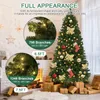 Baleine Artificial Christmas Tree, Xmas Tree Decorations Easy Assembly Storage Metal gångjärn fällbar bas (6.5ft, med LED -lampor)