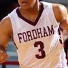 2020 Custom Fordham Basketball Jersey NCAA College Chuba Ohams Antwon Portley Onyi Eyisi Erten Gazi Ivan Raut Jalen Cobb Paschall